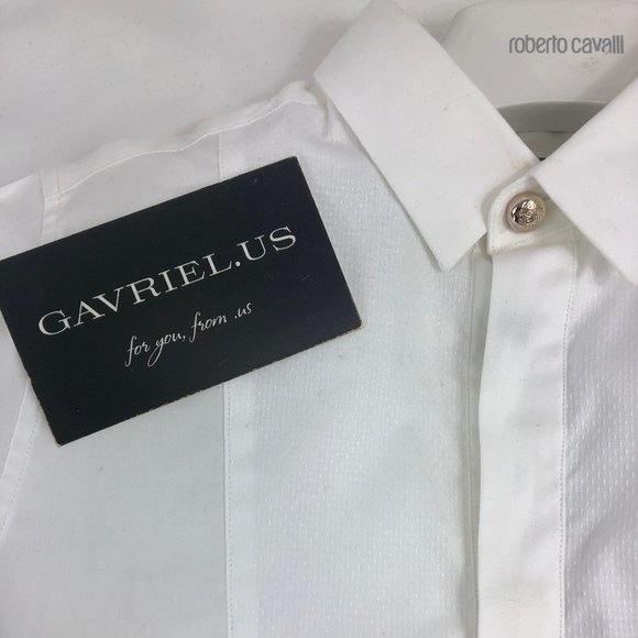 Roberto Cavalli Boy's Camicia Popeline & Operato T - Picture 3 of 6